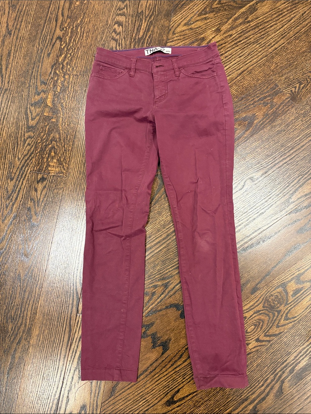 TNA Women's Skinny Jeans in Maroon